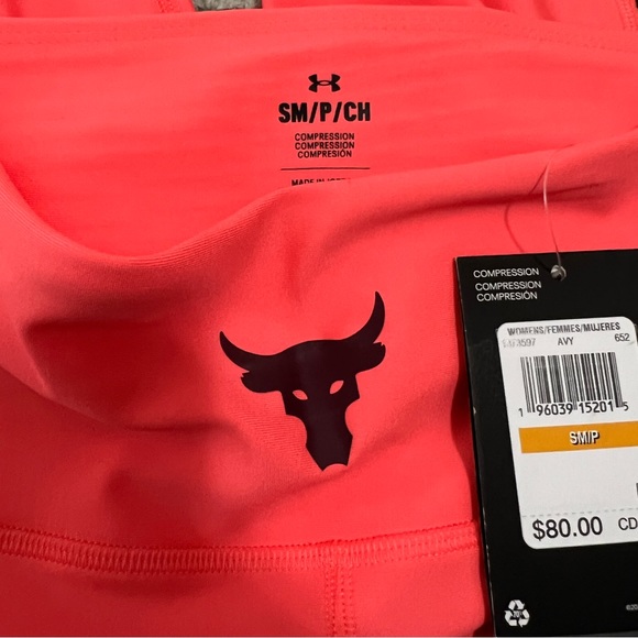Under armor x Dwayne Johnson leggings - pink - small - NWT - Picture 2 of 7